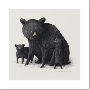 Black Bear Family Posters and Art